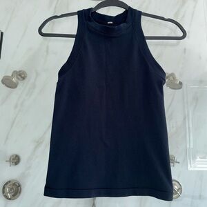 Renew Rib Racer Tank- Navy Blue